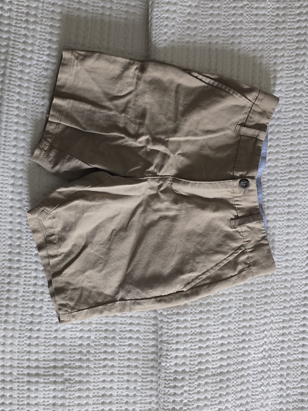 Janie and Jack Neutral Tan Button-Front Cotton Shirt